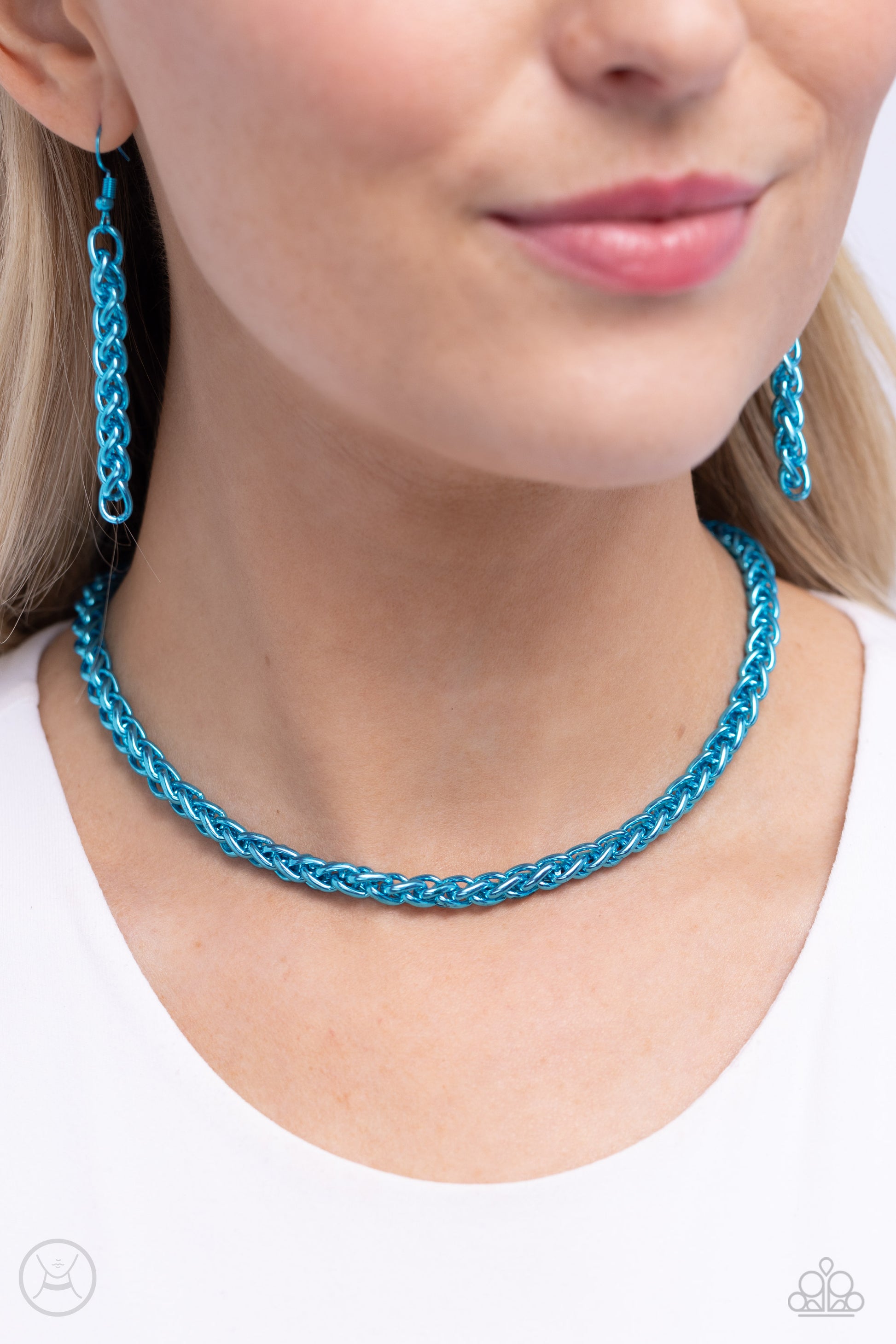 Paparazzi Braided Battalion - Blue Necklace