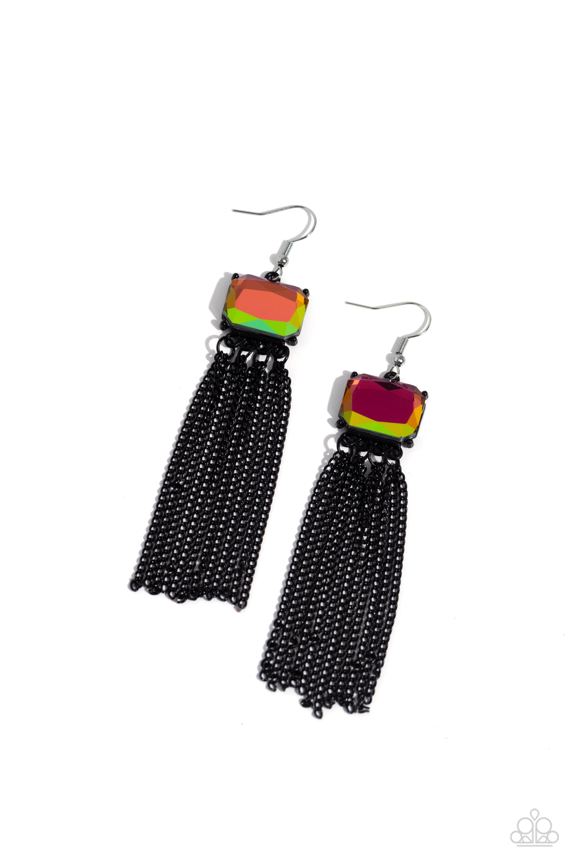 Paparazzi Dreaming Of TASSELS - Black Earrings