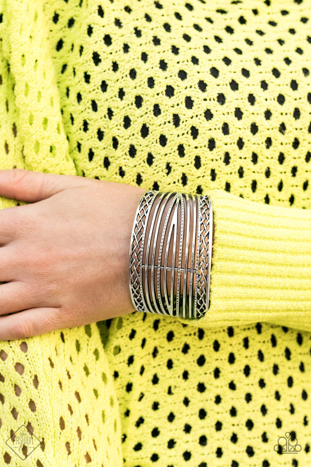 Brace Yourself ♥ Silver Cuff Bracelet ♥ Paparazzi Accessories - GlaMarous Titi Jewels