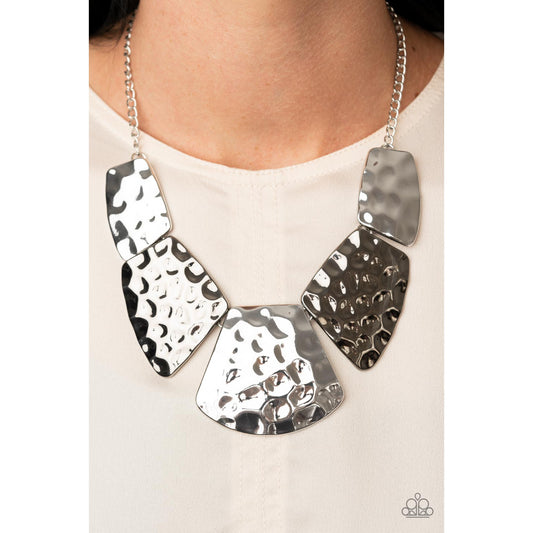 HAUTE Plates - Silver Necklace - Paparazzi Accessories - GlaMarous Titi Jewels