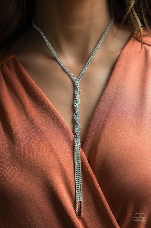 Impressively Icy - White Necklace - Paparazzi Accessories - GlaMarous Titi Jewels
