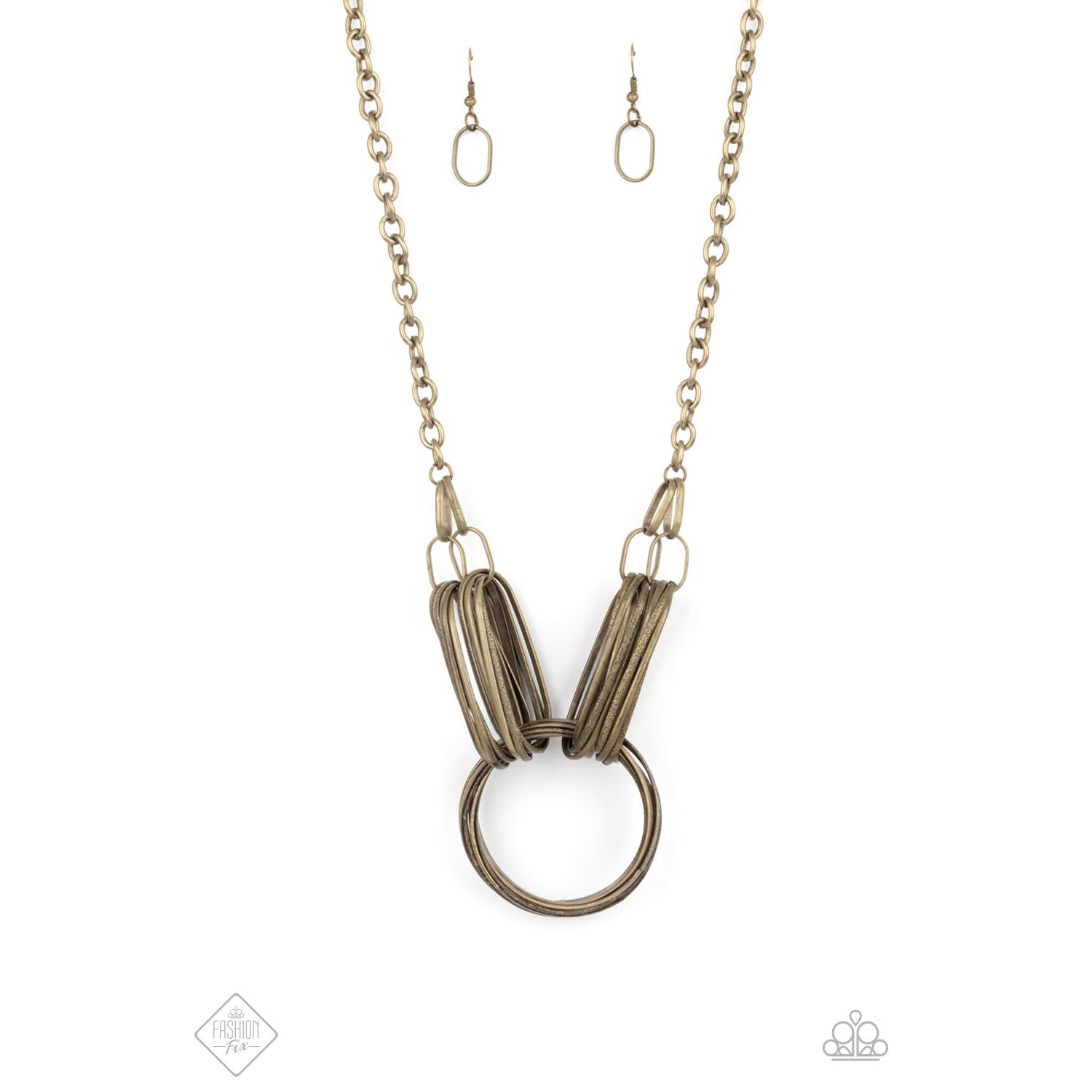 Lip Sync Links - Brass Necklace- Paparazzi Accessories - GlaMarous Titi Jewels