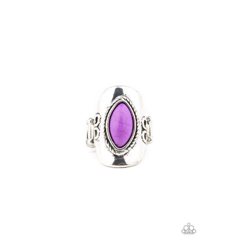Plain Ride - Purple Stone Ring - Paparazzi Accessories - GlaMarous Titi Jewels
