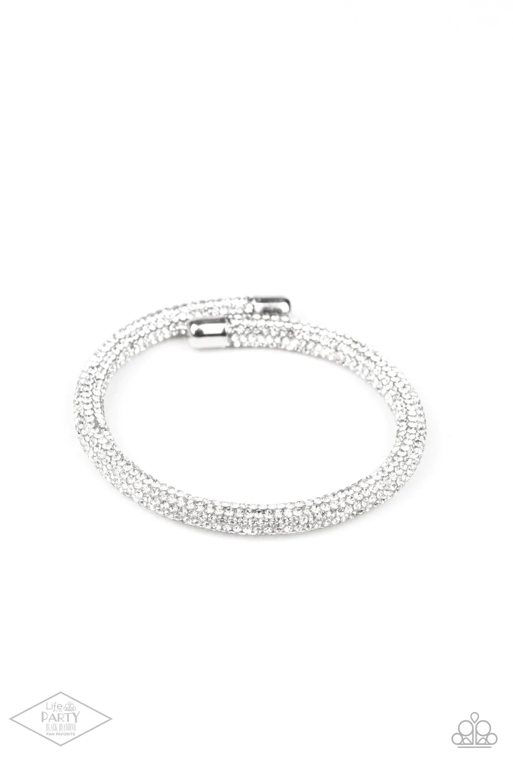 Stageworthy Sparkle ♥ White Rhinestone Bracelet ♥ Paparazzi - GlaMarous Titi Jewels