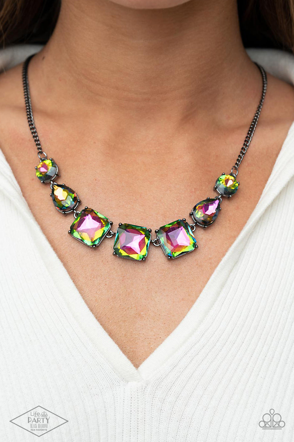 Unfiltered Confidence ♥ Multi Oil Spill Necklace ♥ Paparazzi Accessories - GlaMarous Titi Jewels