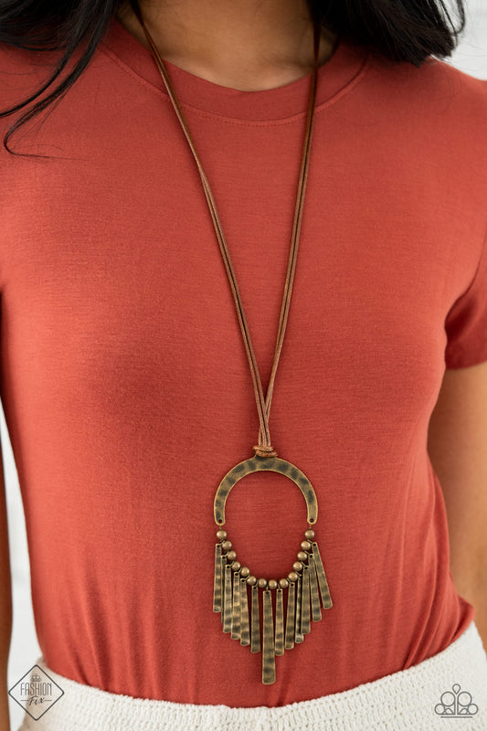 You Wouldnt FLARE! ♥ Brass Necklace ♥ Paparazzi Accessories - GlaMarous Titi Jewels