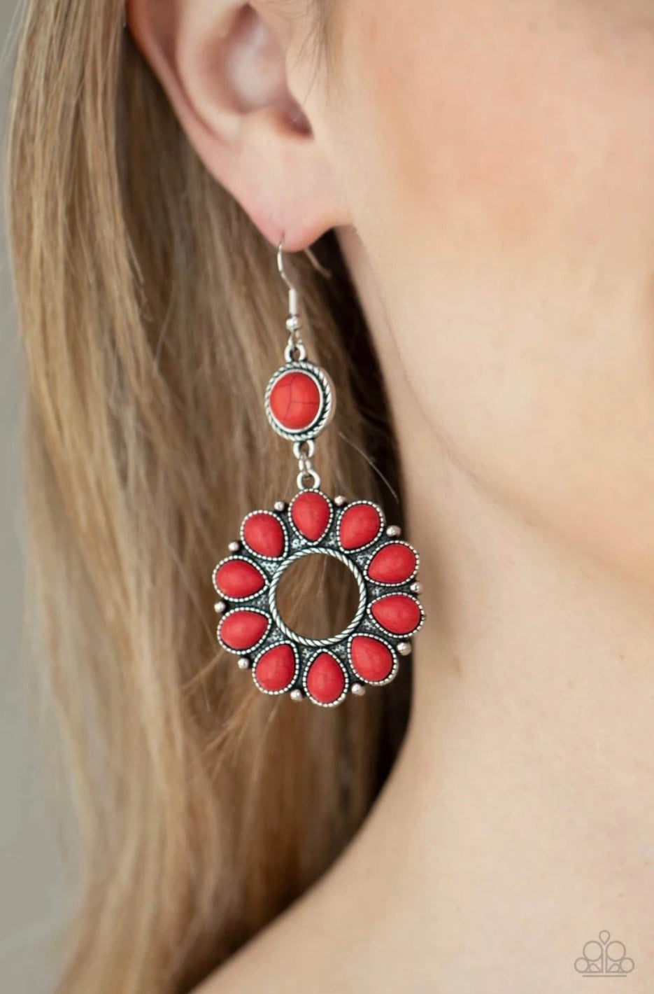 Back At The Ranch- Red Earrings- Paparazzi Accessories - GlaMarous Titi Jewels
