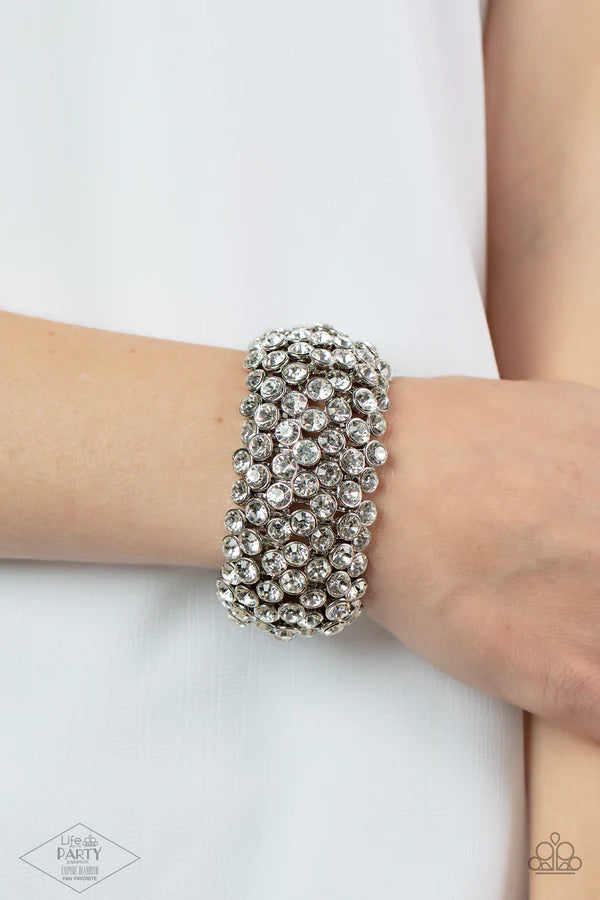 Playing With Fire ♥ White 2015 Zi Collection Bracelet ♥ Paparazzi Accessories - GlaMarous Titi Jewels