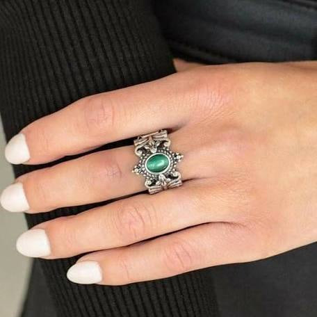 Reformed Refinement- Green Ring- Paparazzi Accessories - GlaMarous Titi Jewels