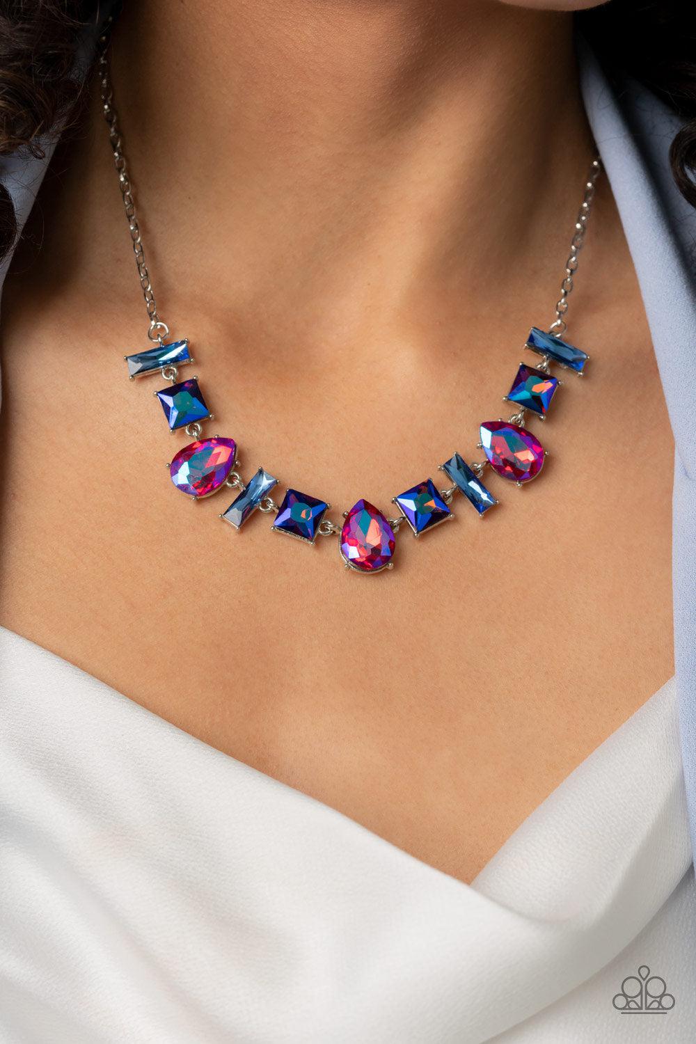 Interstellar Ice - Pink UV Shimmer Necklace - Paparazzi Accessories - GlaMarous Titi Jewels